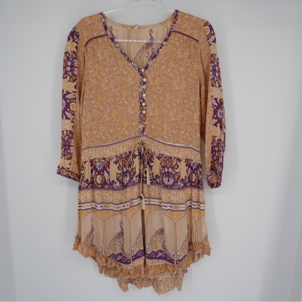 Spell Xanadu Playdress in gold dust Dress Small Bohemian boho - Picture 4 of 14